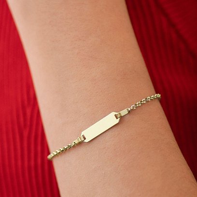 Браслет у жовтому золоті (можливе гравіювання) б05202 №7