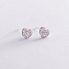 Золоті сережки-пусети "Серця" з діамантами stars227 от ювелирного магазина Оникс