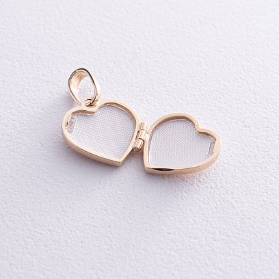Золотой кулон для фотографии "Сердце" п02848 №3