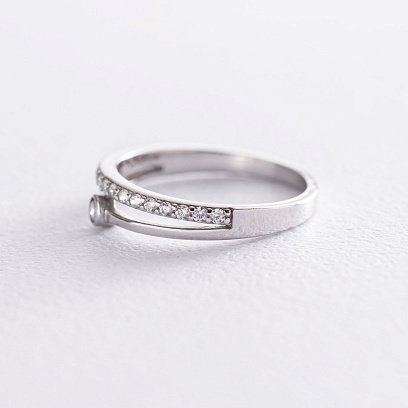 Серебряное кольцо с фианитами 112584 №3