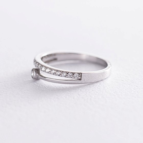 Серебряное кольцо с фианитами 112584 №3