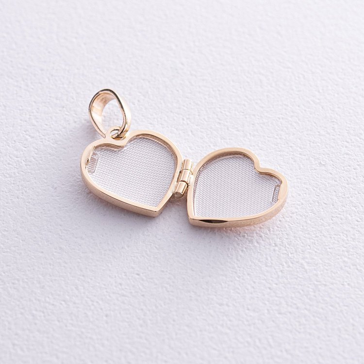 Золотой кулон для фотографии "Сердце" п02848 от ювелирного магазина Оникс - 3