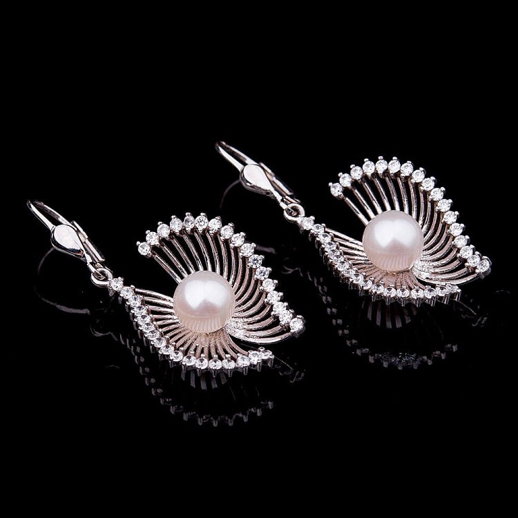 Золотые серьги с культивированным пресноводным жемчугом с0184 от ювелирного магазина Оникс - 2