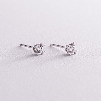 Золоті сережки - пусети (фіаніт) с05851