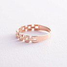 Золотое кольцо "Цепочка" к07074 от ювелирного магазина Оникс - 3