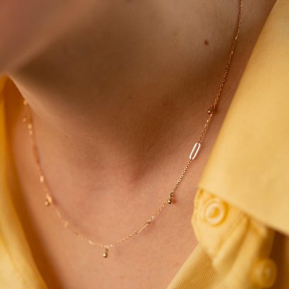 Колье с шариками в красном золоте кол02377 №2