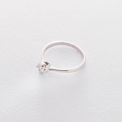 Золотое помолвочное кольцо с фианитом к04428 №4