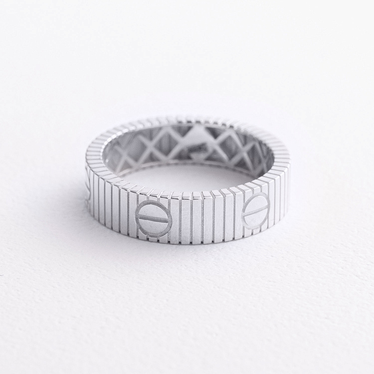 Каблучка "Love" у білому золоті к08452 від ювелірного магазину Онікс - 1