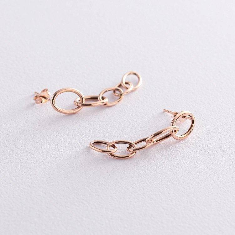 Золоті сережки - пусети "Свобода" с07358 від ювелірного магазину Онікс - 2