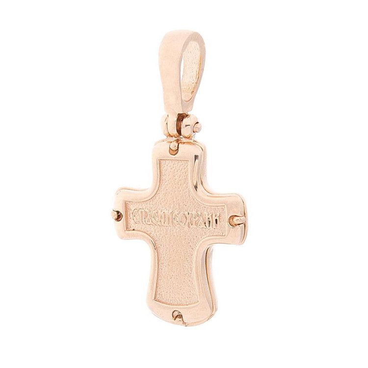 Золотий хрестик з емаллю п03076ж від ювелірного магазину Онікс - 1