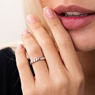 Золотое кольцо "Сердца" к05352 от ювелирного магазина Оникс - 3
