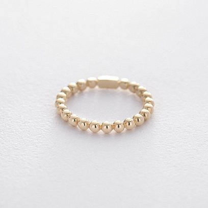 Золотое кольцо с шариками к06109