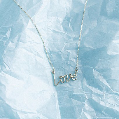 Кольє "Love" у жовтому золоті кол02267 №9