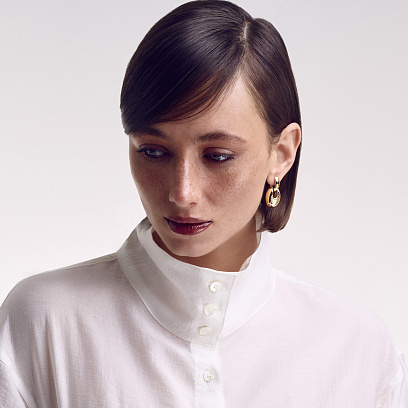 Сережки "Melaine" у жовтому золоті с09150 №13