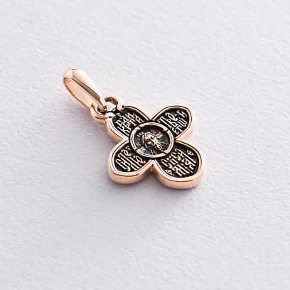 Золотой крест "Спас Нерукотворный. Молитва" п02668