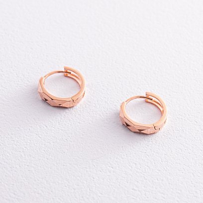 Сережки - кільця "Джоанна" у червоному золоті с07218 №3