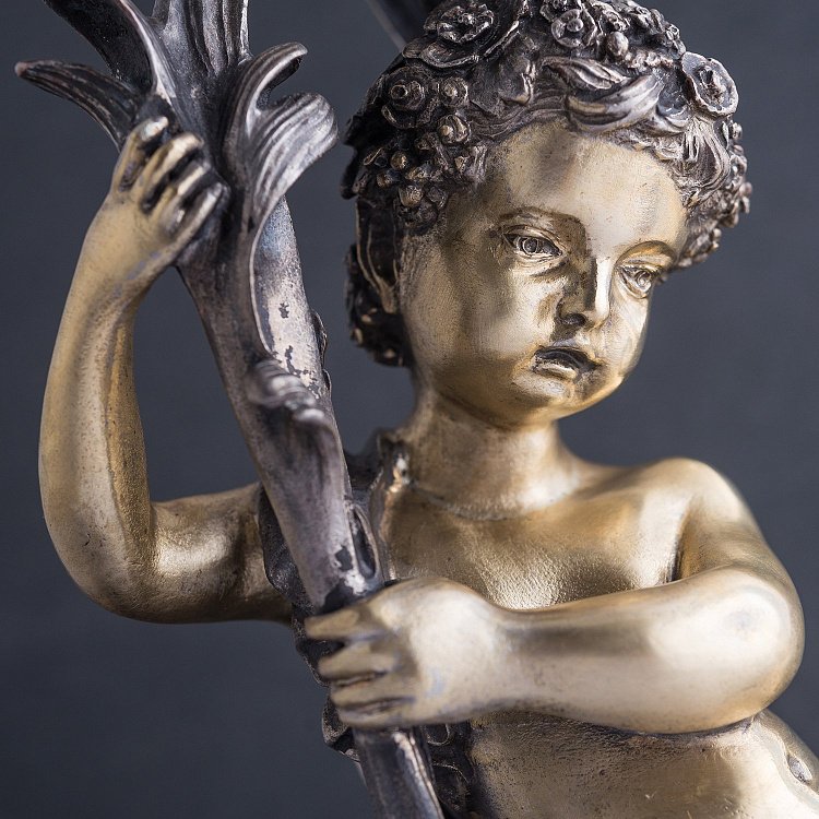 Бронзовая ваза для фруктов "Мальчик" сер00076 от ювелирного магазина Оникс - 1