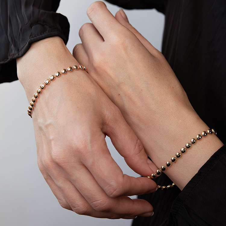 Браслет "Gloria" в красном золоте б05779 от ювелирного магазина Оникс - 1