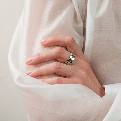 Каблучка "Merry" у білому золоті к08287 №2