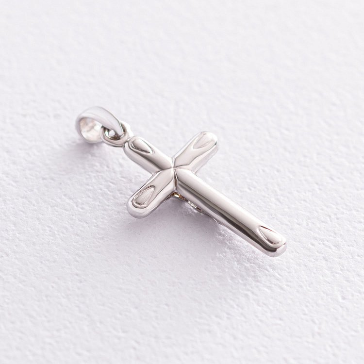 Крест с распятием (белое золото) п03518 от ювелирного магазина Оникс - 1