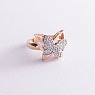 Золотое кольцо "Бабочка с фианитами" к04859 от ювелирного магазина Оникс