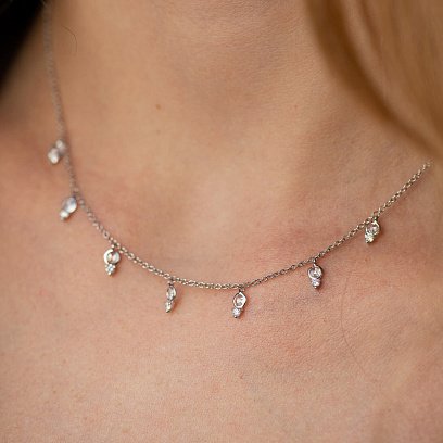 Золотое колье с бриллиантами колб0124sm №4