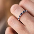 Золотий перстень з діамантами і сапфірами кб0215di от ювелирного магазина Оникс - 6