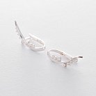 Срібні сережки з фіанітами 121857 от ювелирного магазина Оникс