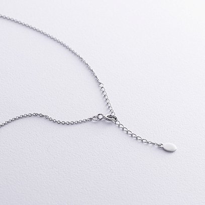 Серебряное колье с буквой "В" 1105 В №5