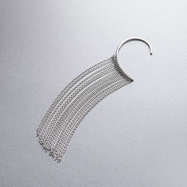 Серебряная серьга - каффа "Неповторимость" 122861 от ювелирного магазина Оникс - 32