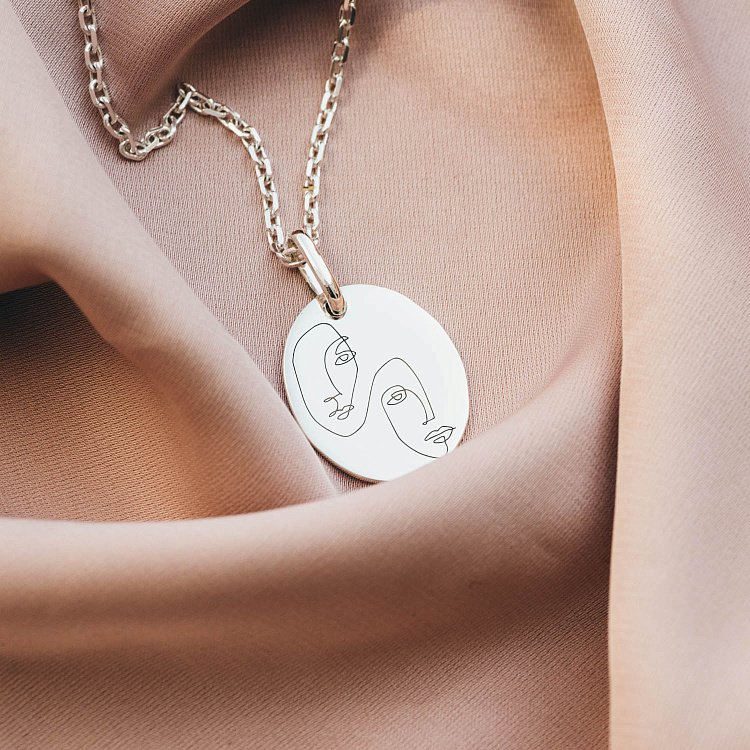 Срібний кулон "Половинки цілого" 133045пол від ювелірного магазину Онікс - 2