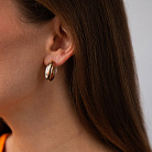 Золотые серьги "Кольца" с03821 от ювелирного магазина Оникс - 3