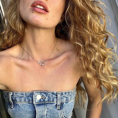 Кольє "Карта України" у сріблі 4034с №2