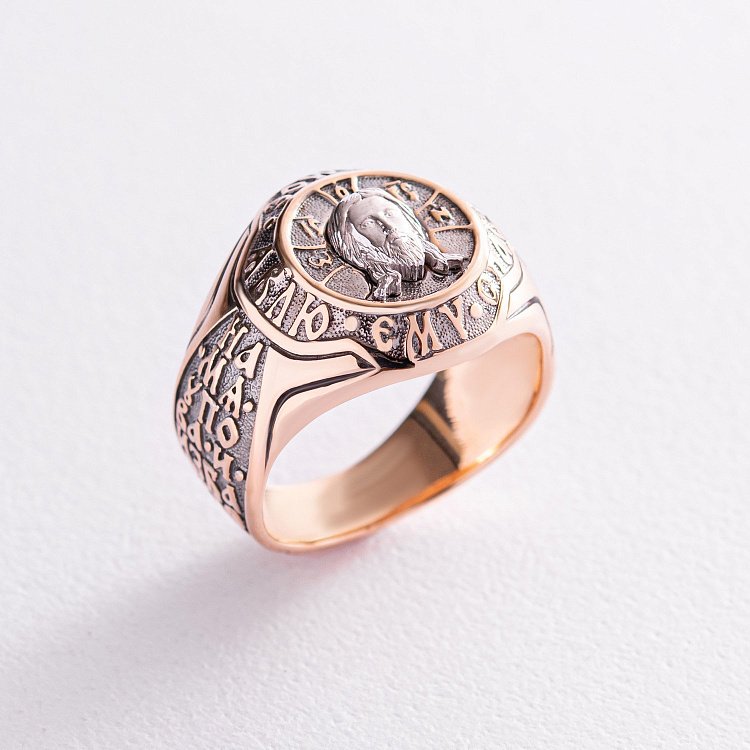 ﻿Золота чоловіча печатка (чорніння) к06639 від ювелірного магазину Онікс