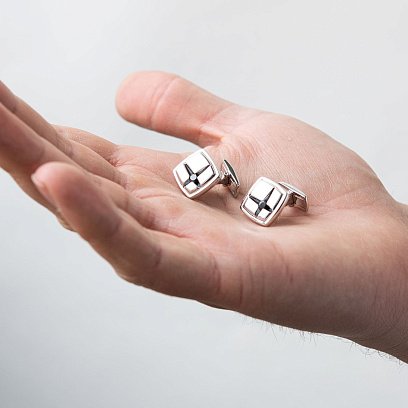 Срібні запонки Zancan EXG048 №2