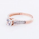 Помолвочное золотое кольцо с фианитами к04284 от ювелирного магазина Оникс - 1