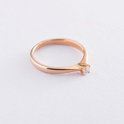 Золота заручальна каблучка (цирконій Swarovski) к06222 №3