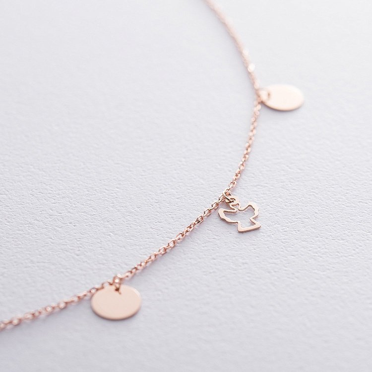 Золоте кольє "Монетки і янголята" кол01590 від ювелірного магазину Онікс - 2