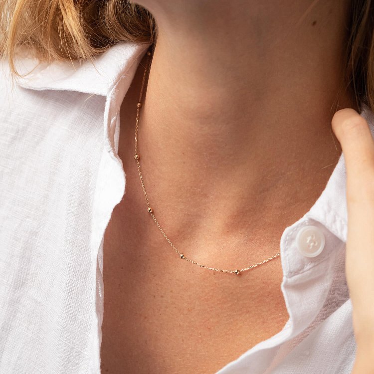 Кольє "Кульки" у червоному золоті кол02223 від ювелірного магазину Онікс - 7