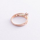 Золотое помолвочное кольцо "Я кохаю тебе" с фианитами к06640 от ювелирного магазина Оникс - 3