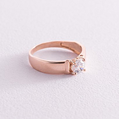 Золотое кольцо с фианитами к06386