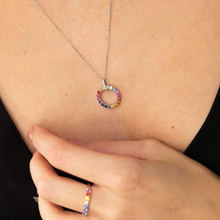 Золотое кольцо с разноцветными сапфирами кб0434nl от ювелирного магазина Оникс - 9