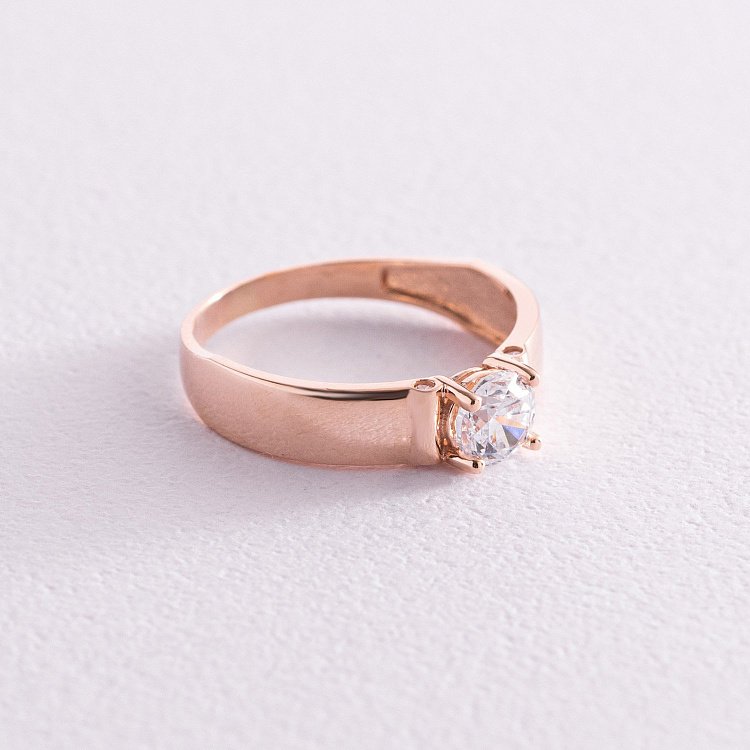 Золотое кольцо с фианитами к06386 от ювелирного магазина Оникс