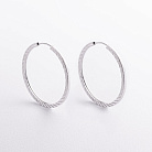 Серьги - кольца в серебре 123521 от ювелирного магазина Оникс