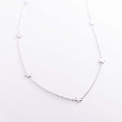 Срібне кольє "Зірочки" 181084 №2