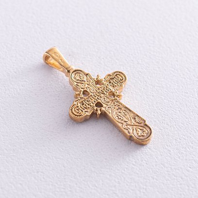 Православный крестик "Распятие. Спаси и сохрани" (позолота) 131792 №2