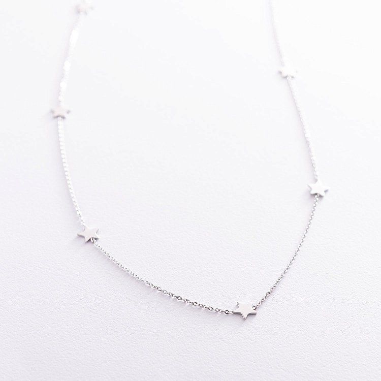 Срібне кольє "Зірочки" 181084 від ювелірного магазину Онікс - 1