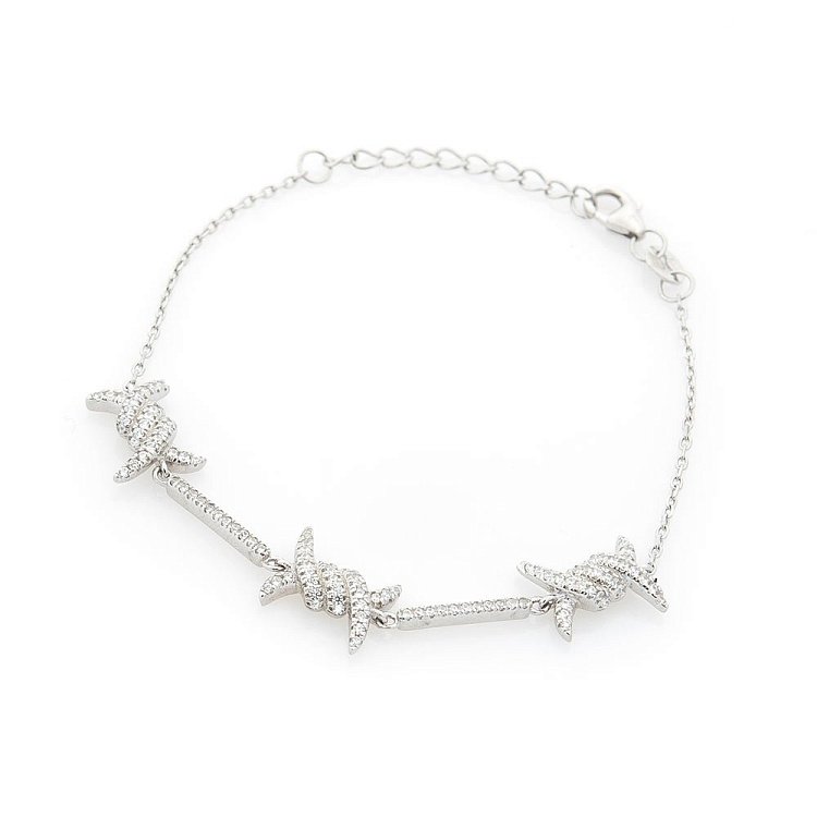 Серебряный браслет с фианитами 14944 от ювелирного магазина Оникс