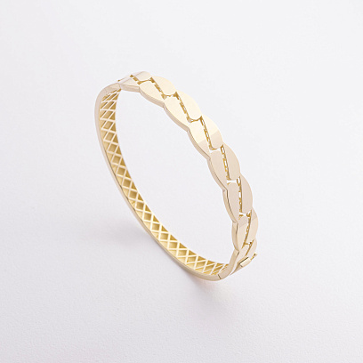 Жесткий браслет "Merry" в желтом золоте б05598