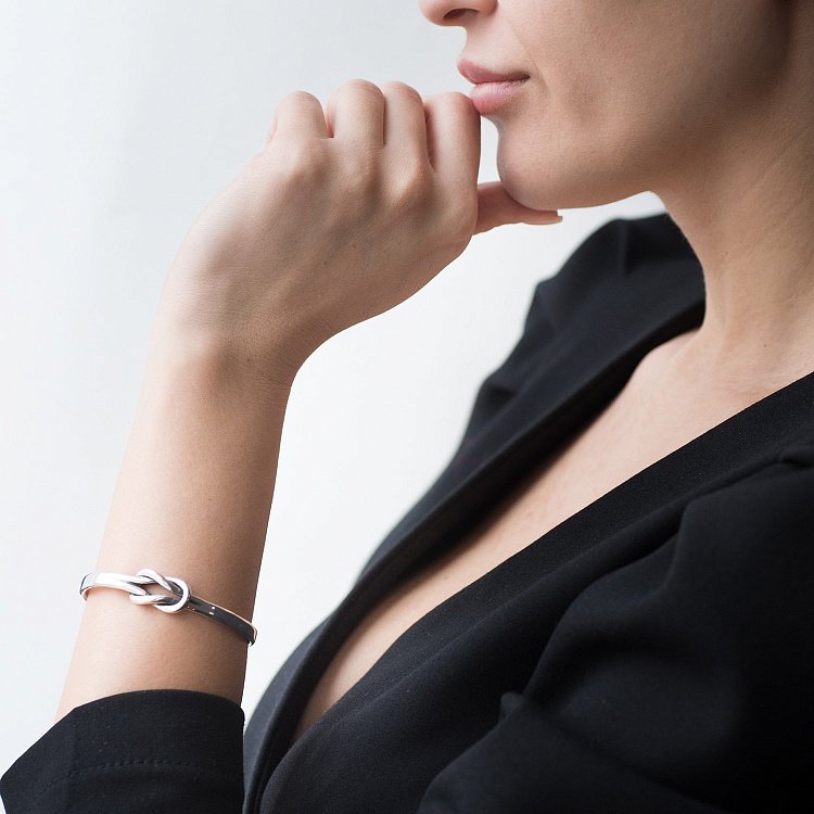 Срібний браслет "Вузол" 141329 від ювелірного магазину Онікс - 3